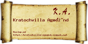 Kratochvilla Agmánd névjegykártya
